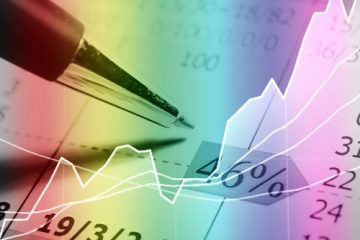 Image of a pen above a financial graph