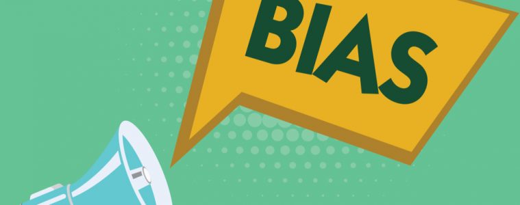image with text saying "bias"