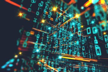 Data concept with binary code