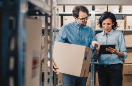 Image of man and woman in warehouse